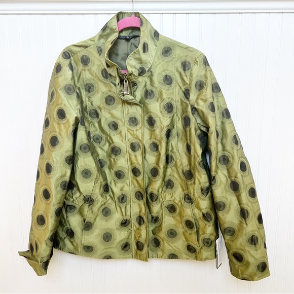 Abbie Mags NWT 2-Tone Celadon Green Full Zip Lightweight Jacket Size XL/L - Picture 1 of 7
